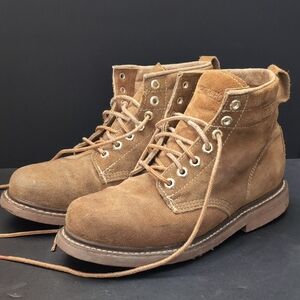 Honchos Split Leather Upper Tan Steel Toe Work Boots,8.5 E.